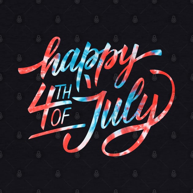 Tie dye America Happy 4th of July American Patriotic USA by BramCrye